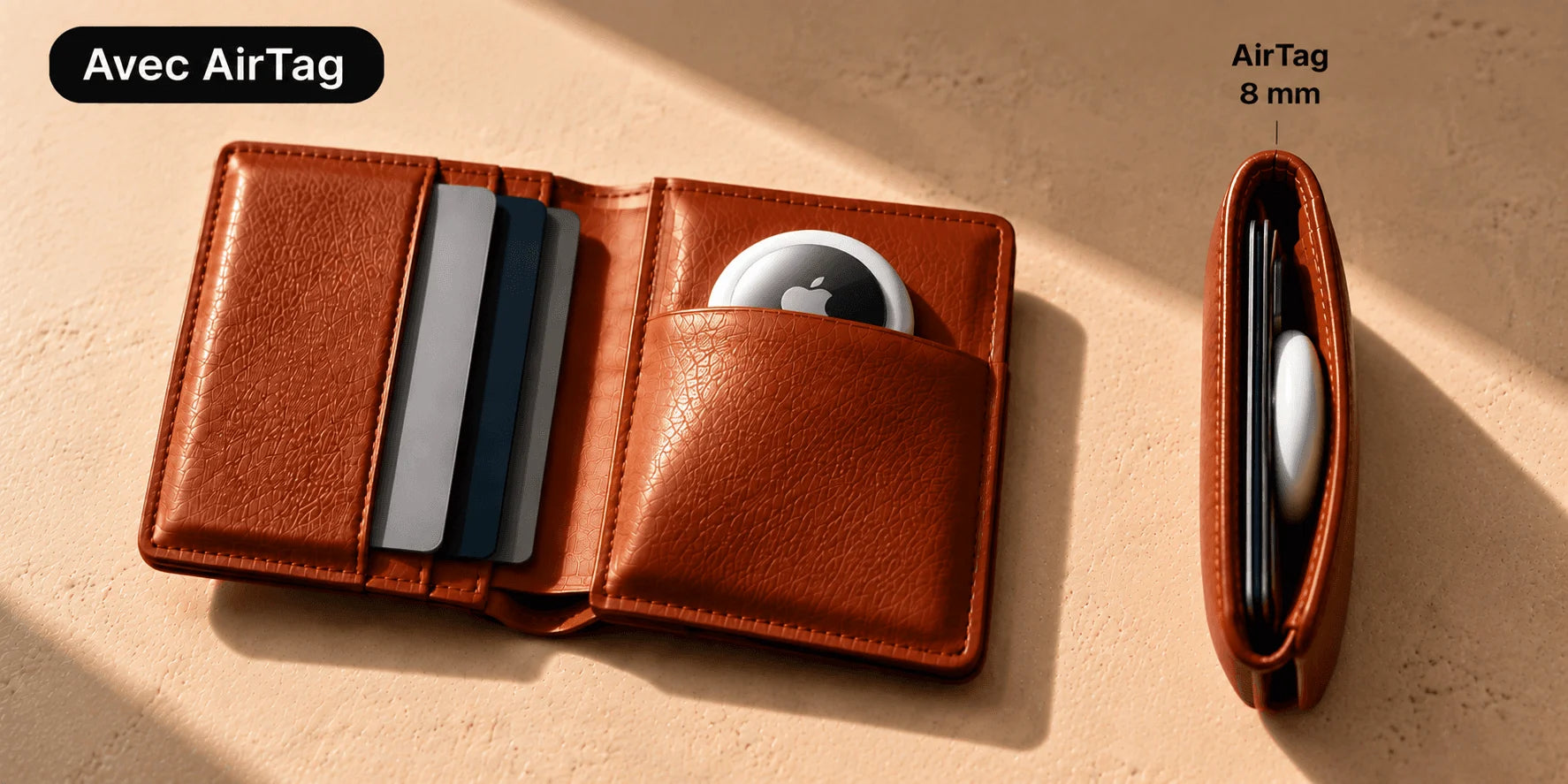 Portefeuille avec un AirTag